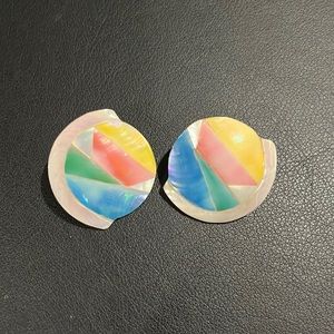 Multi colored shell earrings